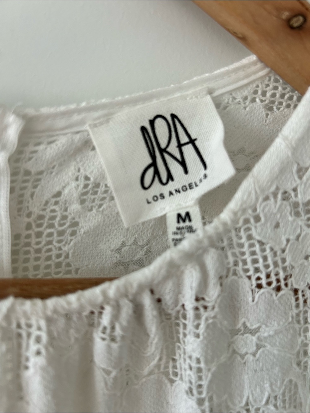 dRA Los Angeles White Floral Long Sleeve Lace Maxi Dress Size M - Picture 6 of 10